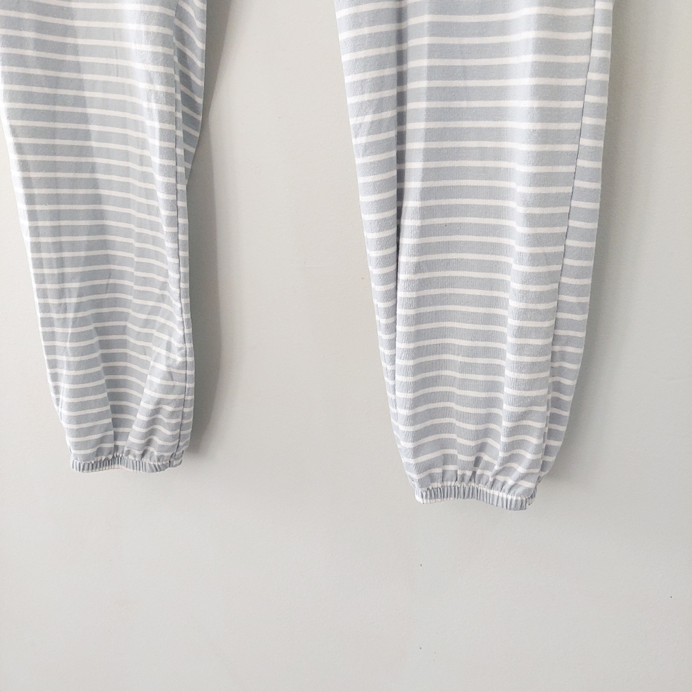 Gilligan & O'Malley pajama pants Large blue white stripes joggers drawstring - Picture 5 of 8